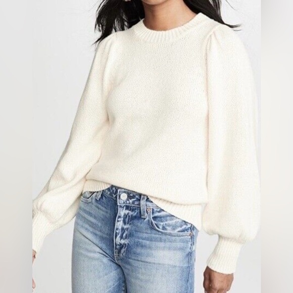 525 America Puff Sleeve Pullover Crewneck Sweater Size Small - Picture 1 of 8